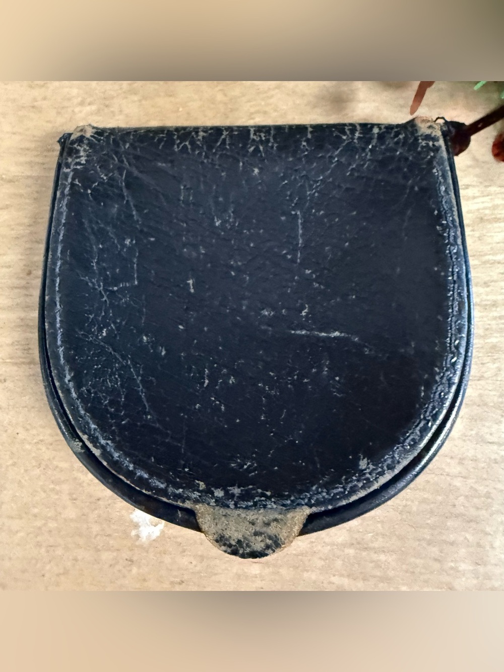 Vintage St. Thomas Real Calfskin Leather Horseshoe Coin Purse